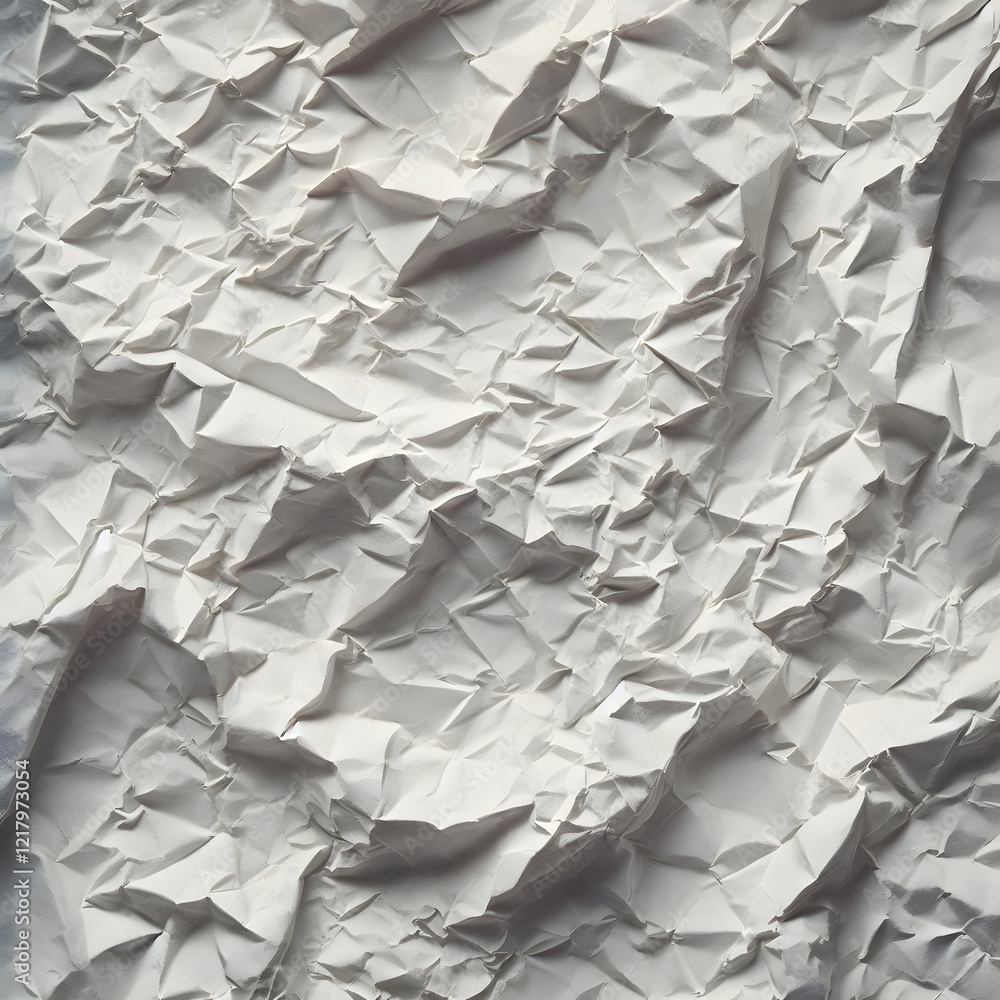 Obraz premium Crumpled Paper Texture, Generative AI