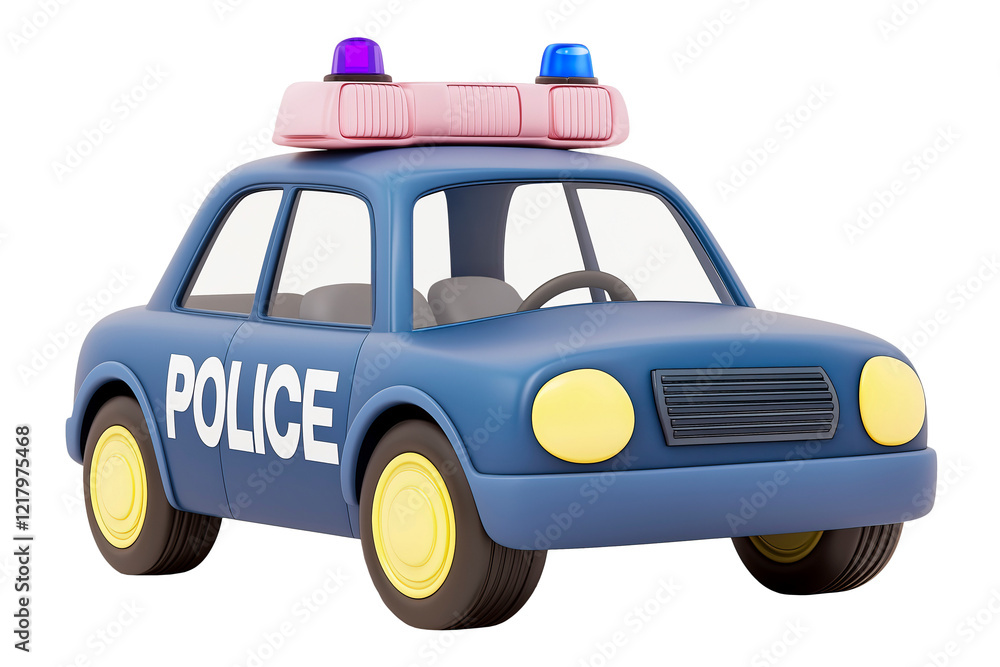 Toy Police Car With Blue Design and Emergency Lights for Kids Toy Police Car With Blue Design and Emergency Lights for Kids