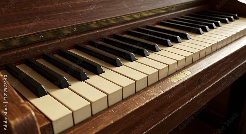 Close up shot of piano keyboard Close up shot of piano keyboard