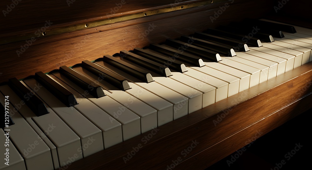 Close up shot of piano keyboard Close up shot of piano keyboard