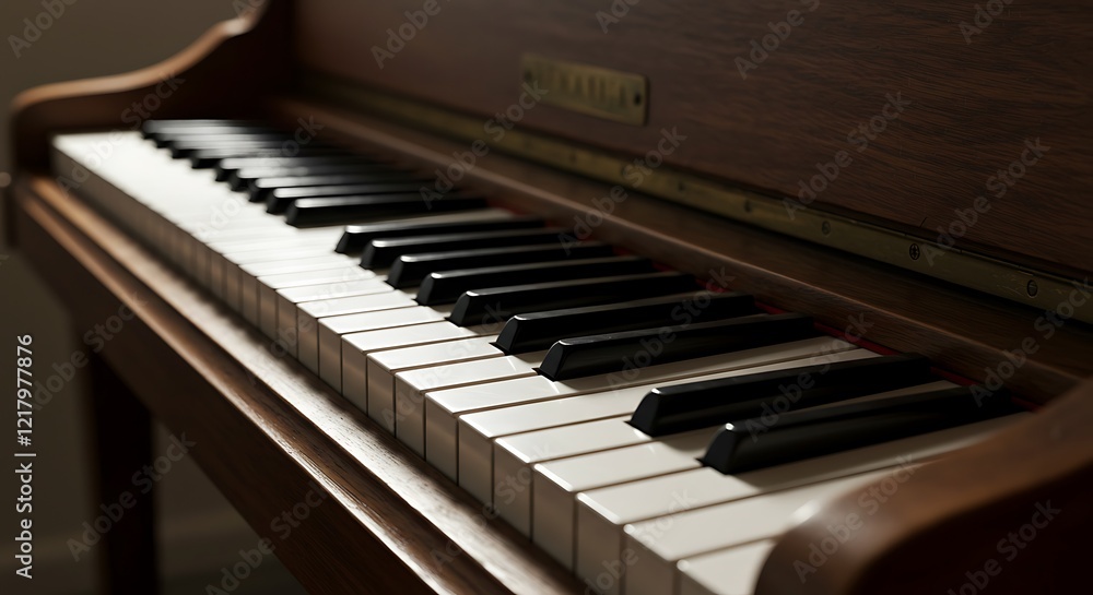 Close up shot of piano keyboard Close up shot of piano keyboard