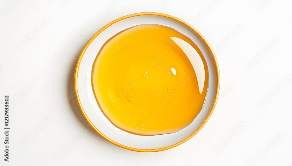 Golden honey in a small round bowl Golden honey in a small round bowl