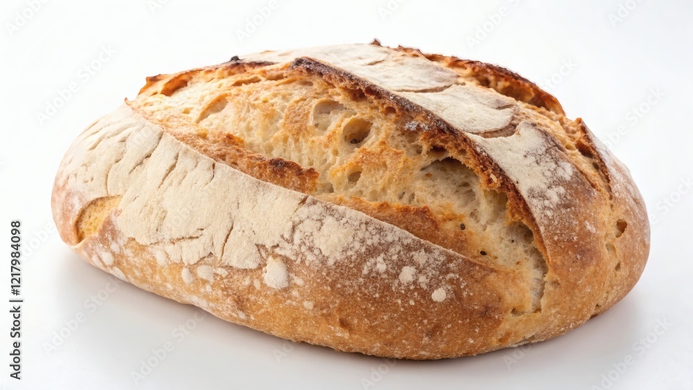 Rustic sourdough bread on a white background Rustic sourdough bread on a white background