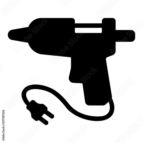glue gun Solid icon
