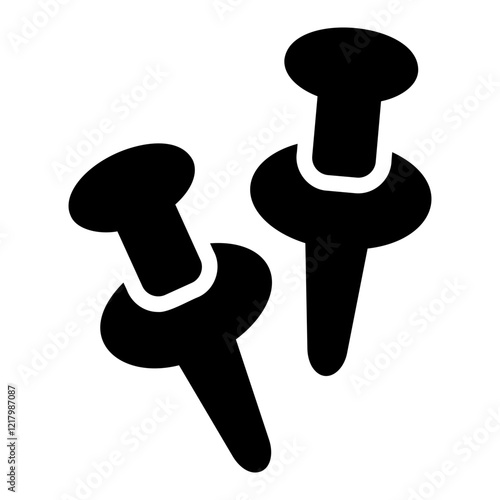 push pin Solid icon