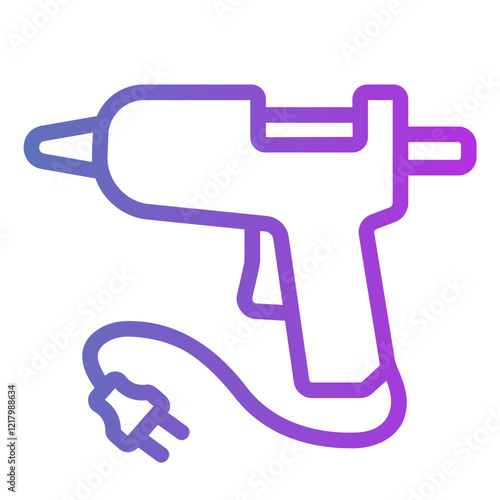 glue gun Gradient icon