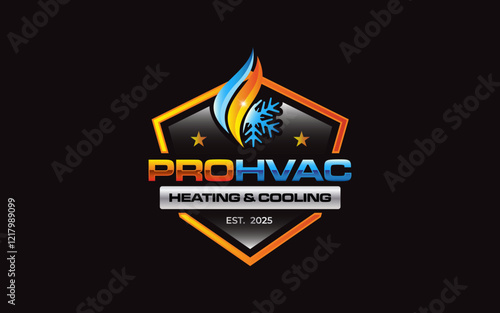 Illustration graphic vector of plumbing, heating, and cooling service company logo design template