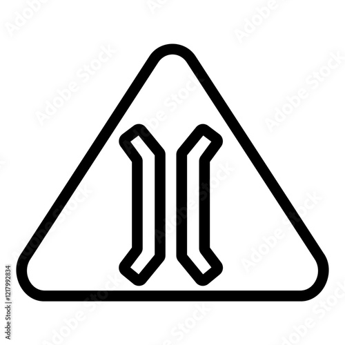narrow road Line Icon