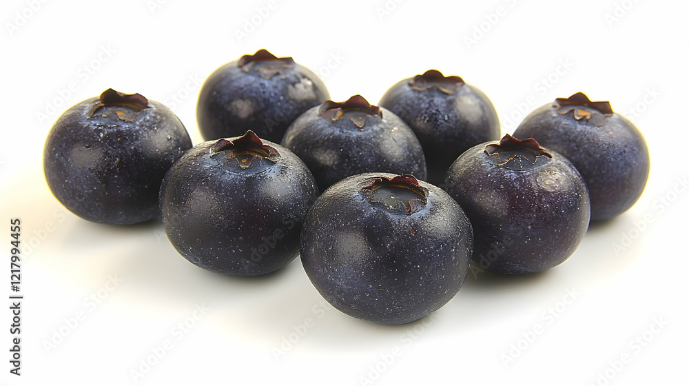 Fresh blueberries on white background; food photography for recipe websites Fresh blueberries on white background; food photography for recipe websites