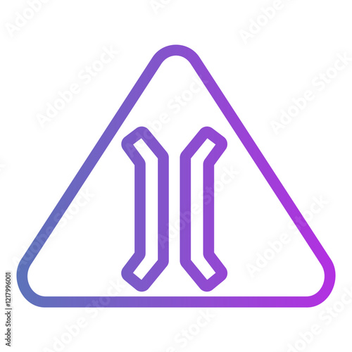 narrow road Gradient icon
