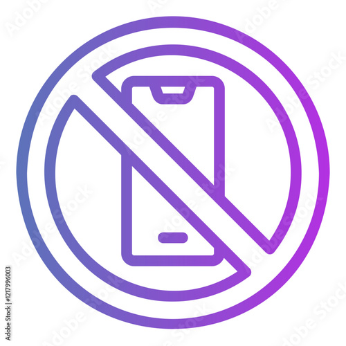 no mobile phone Gradient icon