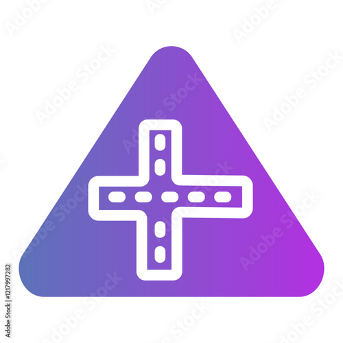 cross road Gradient icon