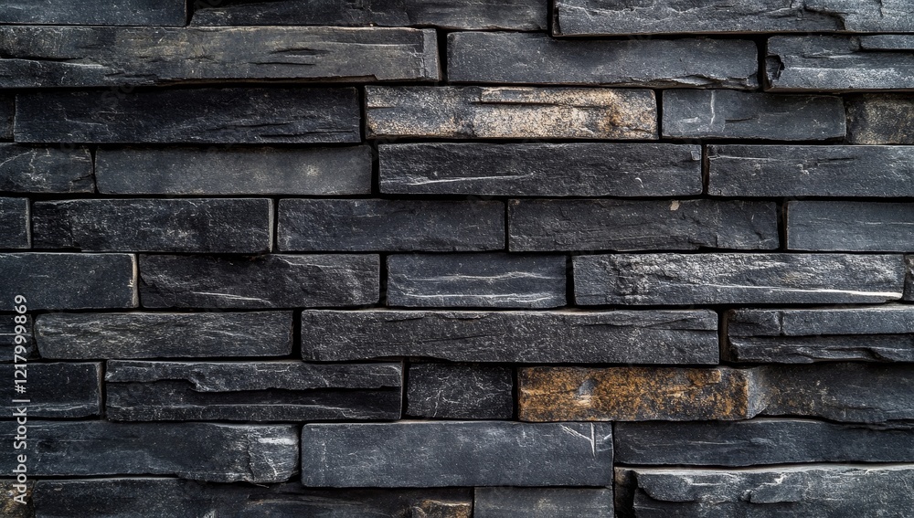Dark gray slate stone wall texture. Dark gray slate stone wall texture.