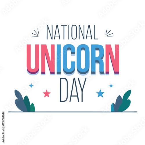  national unicorn day  illustration