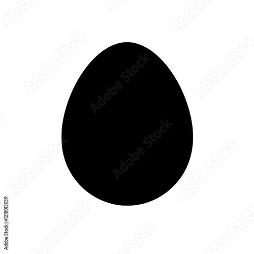 Egg Silhouette: A simple yet powerful silhouette of a single egg, symbolizing new beginnings, potential, and the cycle of life. Perfect for minimalist designs and conceptual art.  