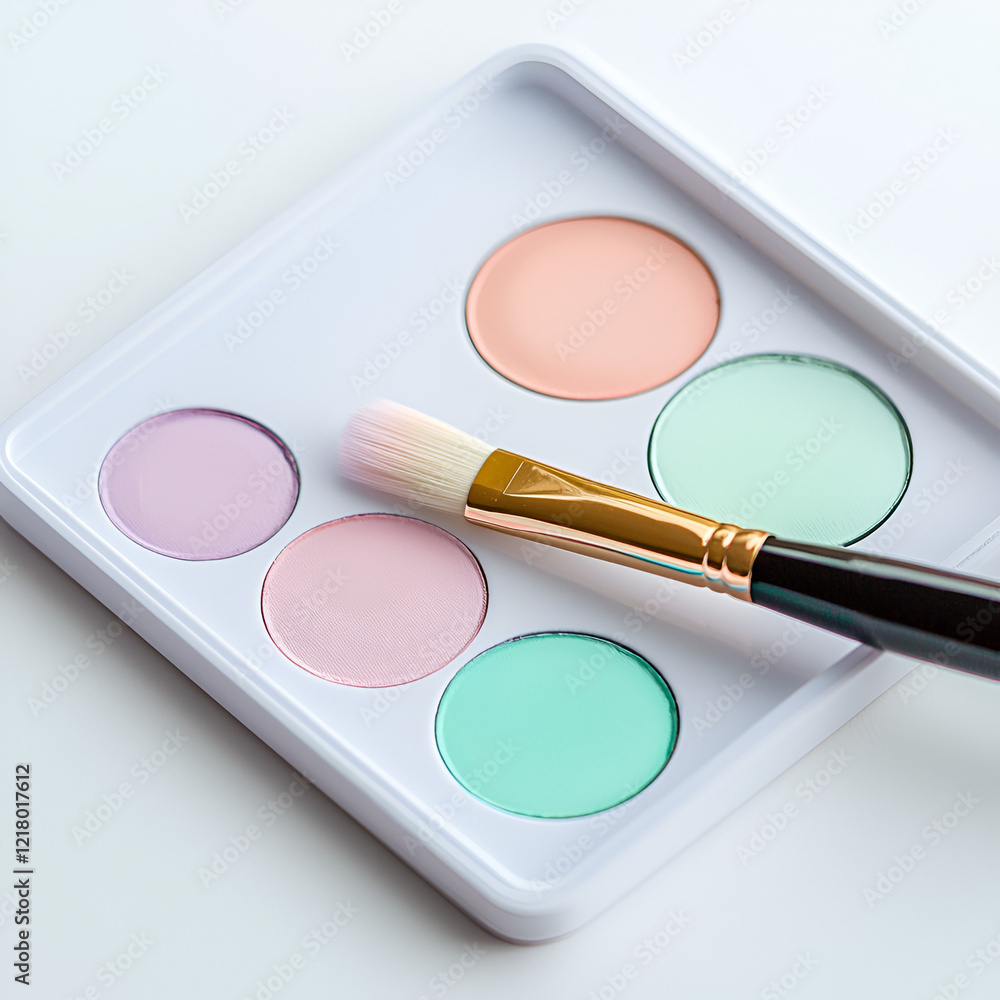 Pastel makeup palette with brush. Perfect for a natural, soft look. Versatile shades for all skin tones. Pastel makeup palette with brush. Perfect for a natural, soft look. Versatile shades for all skin tones.