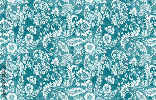 Motifs Ikat floral paisley embroidery floral. ikat ethnic Saree Sarong oriental pattern traditional.Ikat embroidery style abstract embroidery design for texture,fabric,clothing,wrapping,decoration