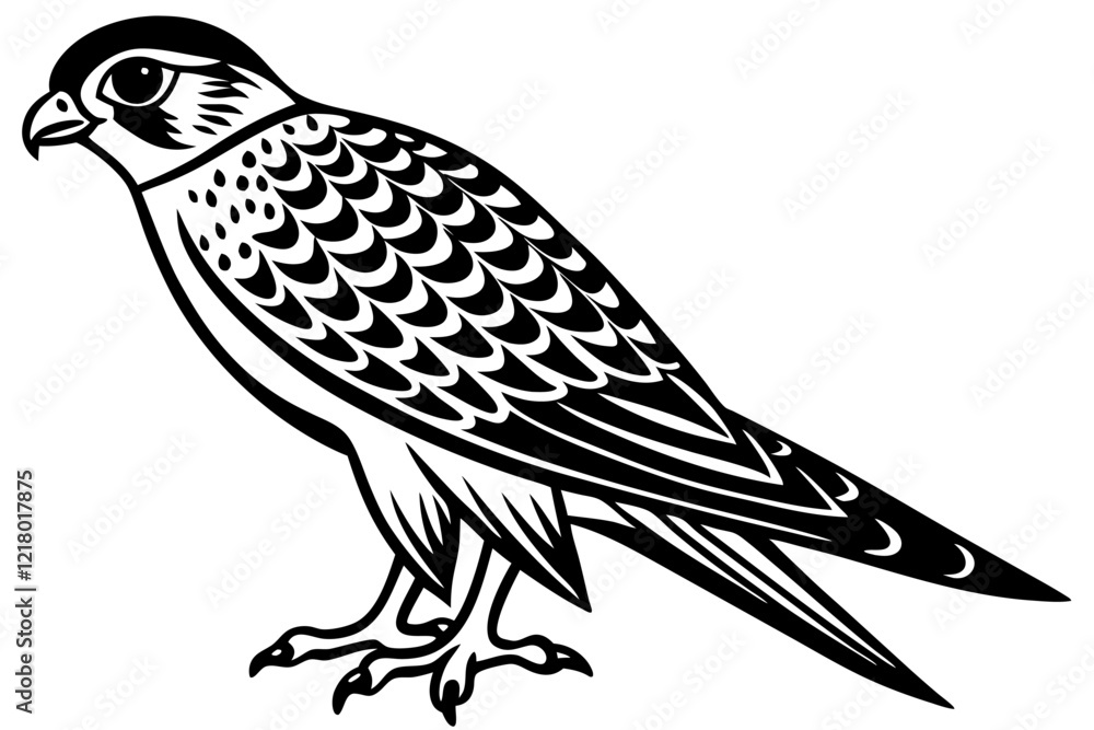 Fototapeta premium A simple wild bird shap with short spikers cartoon style , vector illustration