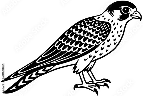 A simple wild bird shap with short spikers cartoon style , vector illustration