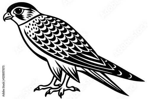 A simple wild bird shap with short spikers cartoon style , vector illustration