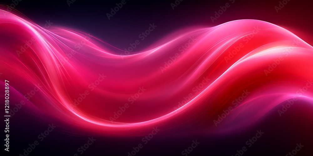 Obraz premium Abstract pink and red wave background.
