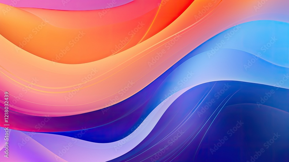 Fototapeta premium A vibrant abstract design featuring flowing waves of color blending harmoniously.