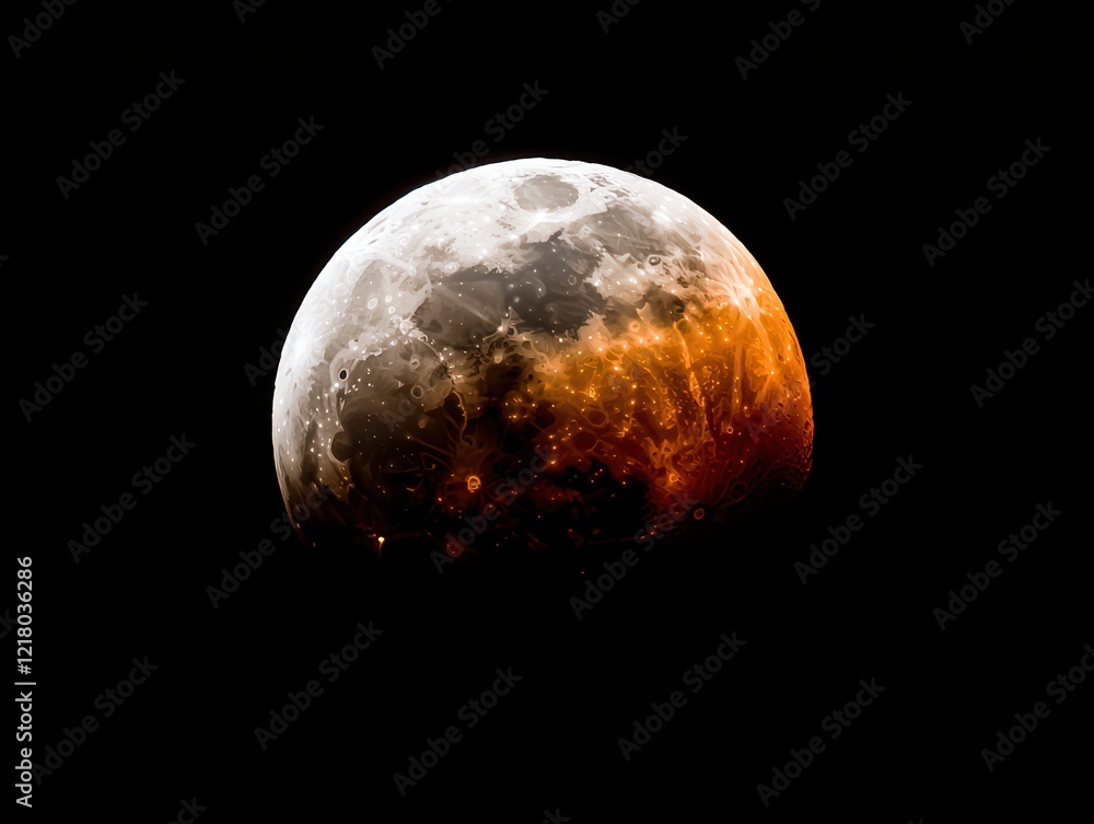 Lunar eclipse event earth’s shadow on moon documentary footage dark sky aerial view celestial phenomenon Lunar eclipse event earth’s shadow on moon documentary footage dark sky aerial view celestial phenomenon