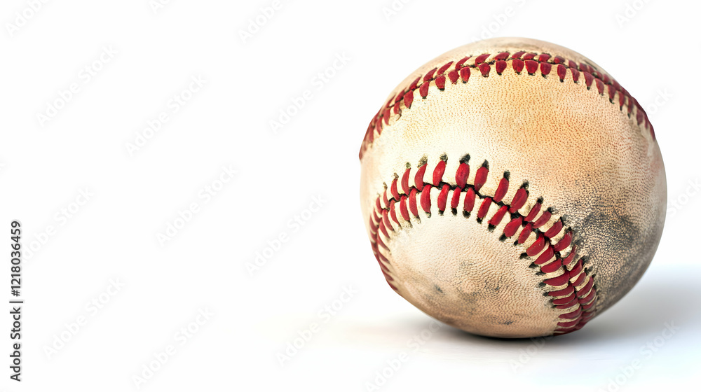 Weathered baseball on white background, isolated. Sports photography Weathered baseball on white background, isolated. Sports photography
