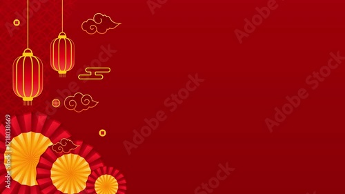 animated background chinese happy new year, red chinese new year background