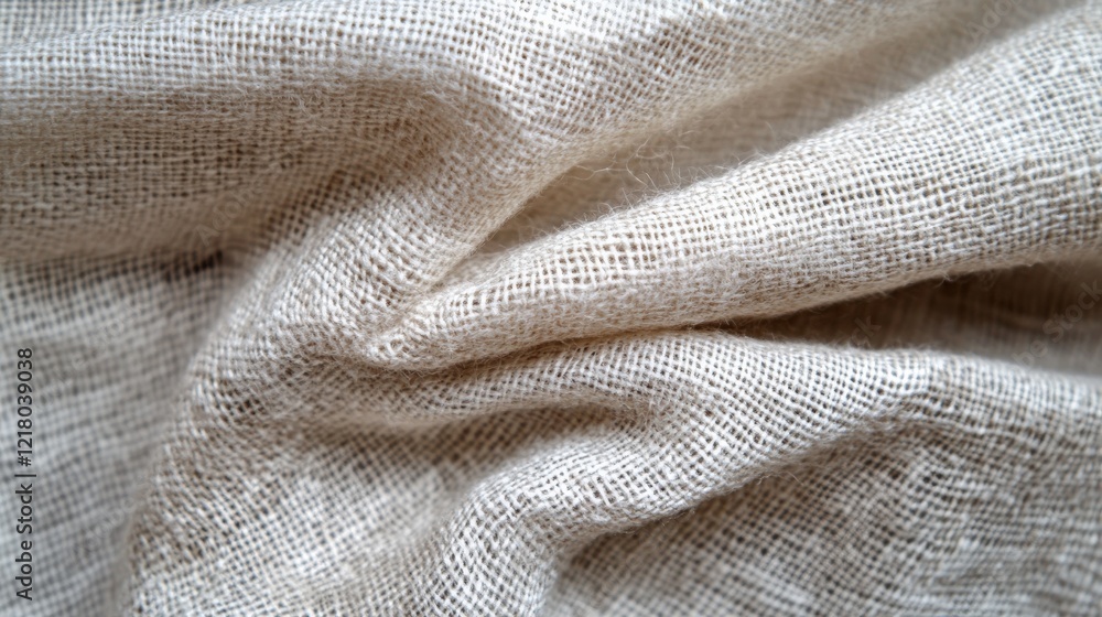 Fototapeta premium Soft White Fabric with Fine Threads and Smooth Texture