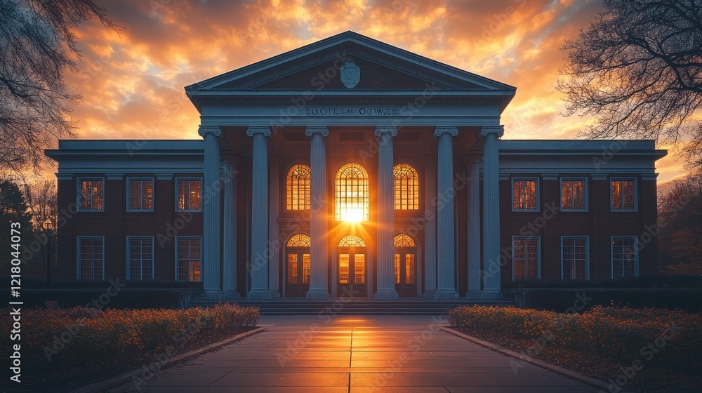 Obraz premium Sunset at the University of Mississippi