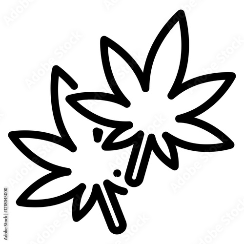 Cannabis glyph icon