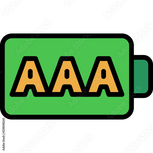 aaa battery filled outline icon