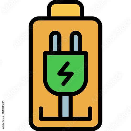 battery charge filled outline icon