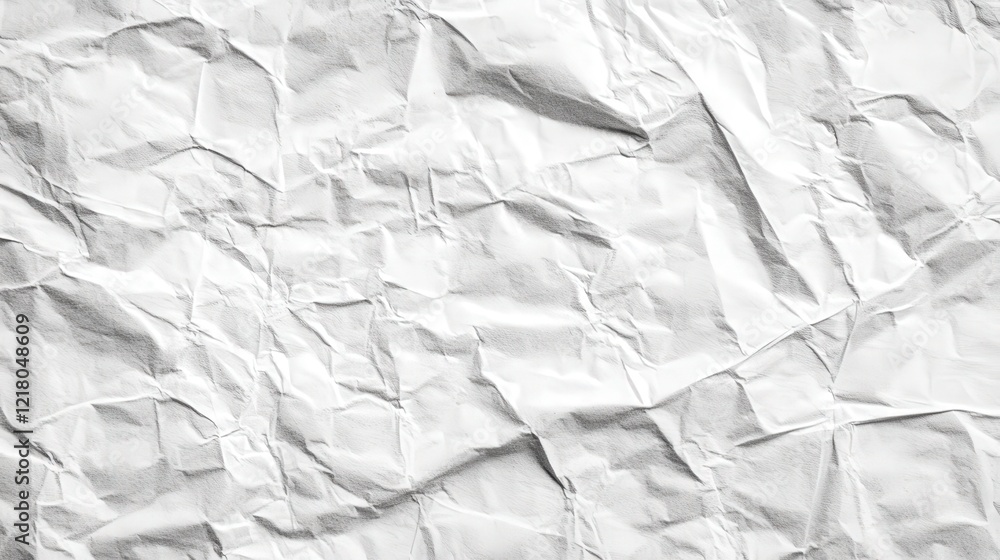 Obraz premium Crumpled Textured White Paper Background