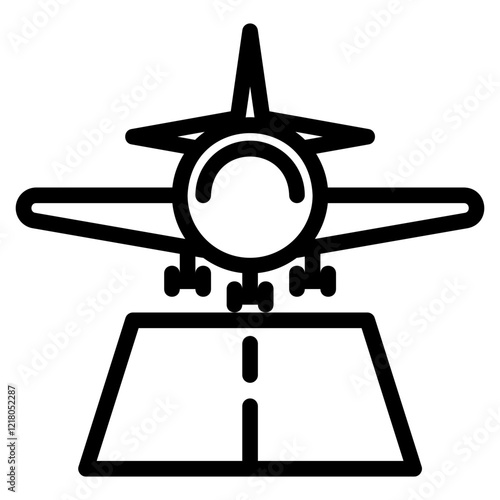 Landing glyph icon