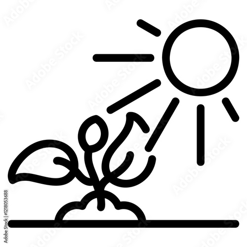 Photosynthesis glyph icon
