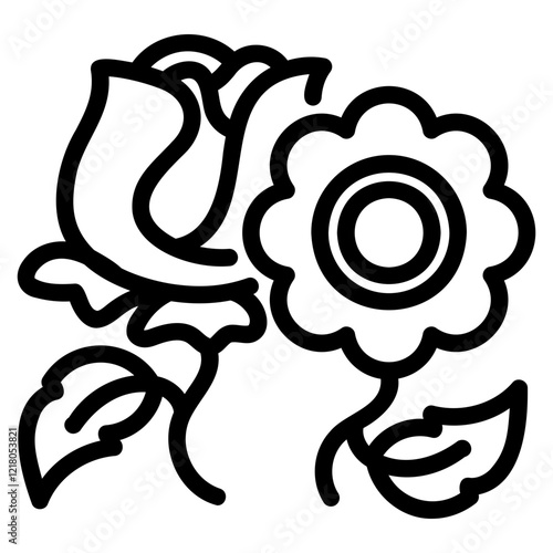 Flower glyph icon