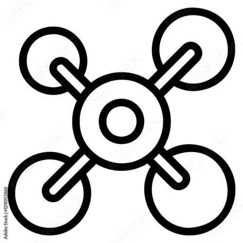 Molecule glyph icon