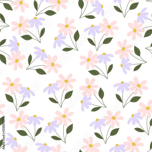 Wallpaper Mural seamless floral pattern Torontodigital.ca