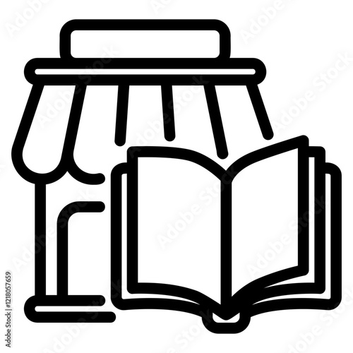 Bookstore glyph icon