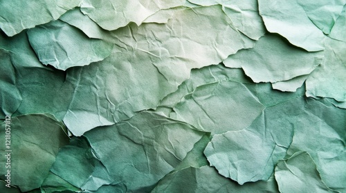 Wallpaper Mural Abstract Green Crumpled Paper Texture Background Torontodigital.ca