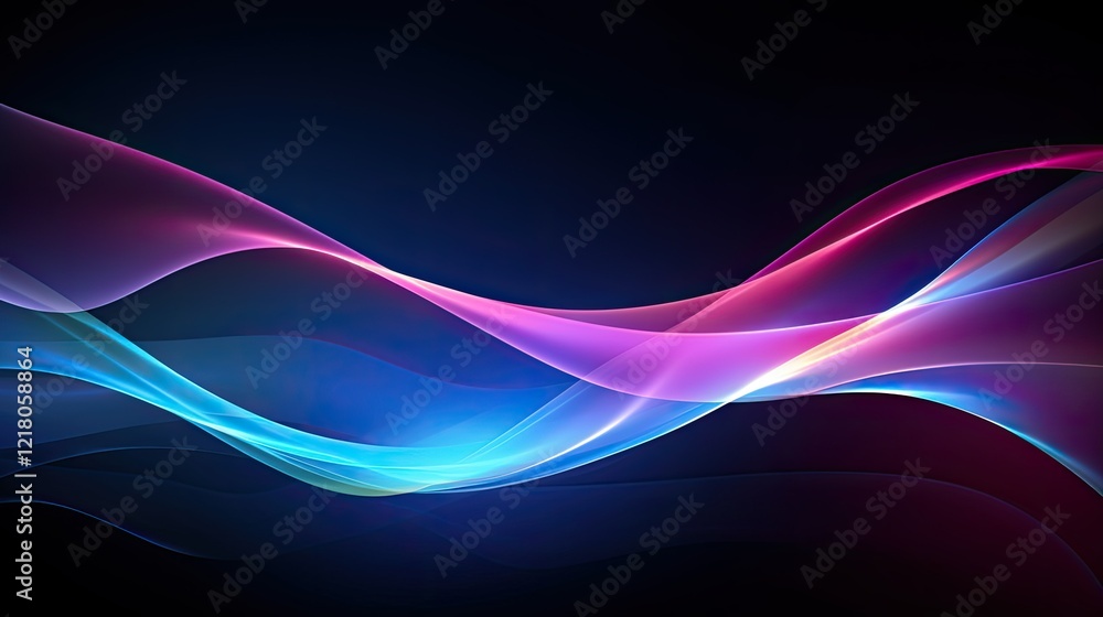 Abstract waves of vibrant colors create a dynamic visual effect against a dark background. Abstract waves of vibrant colors create a dynamic visual effect against a dark background.