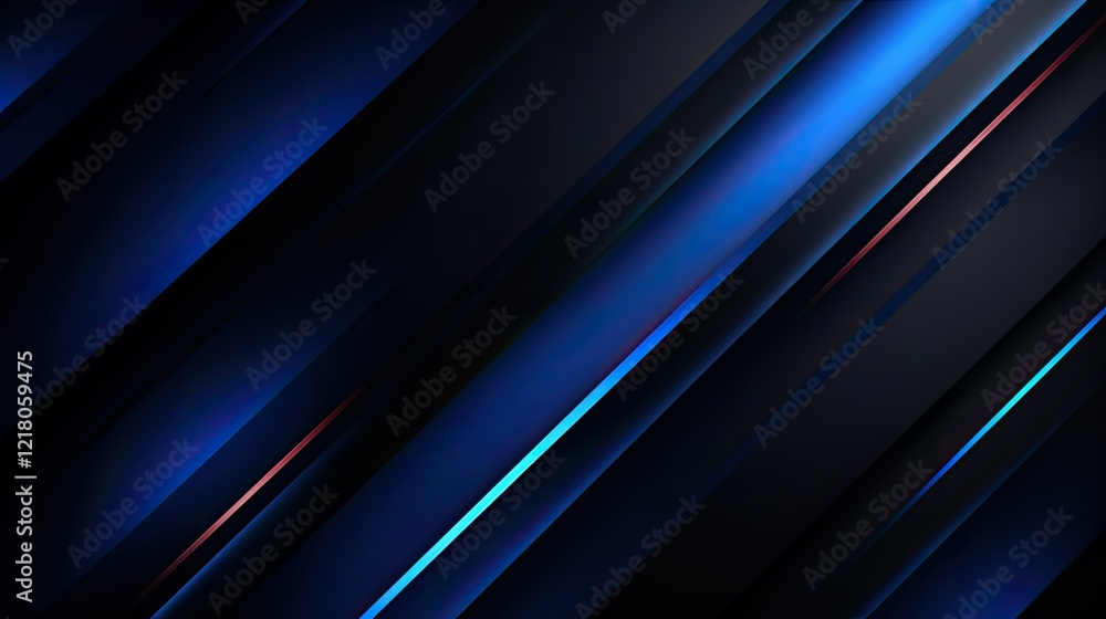 Abstract blue and black diagonal lines create a modern, sleek background design. Abstract blue and black diagonal lines create a modern, sleek background design.