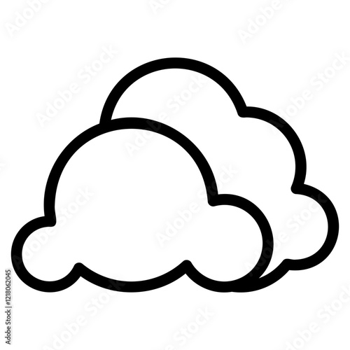 Cloudy glyph icon