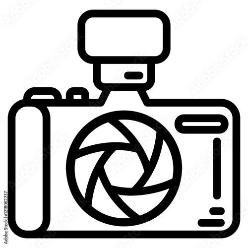 camera flash glyph icon