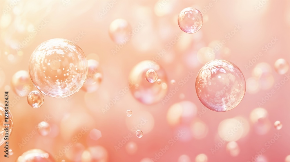Transparent soap bubbles with shiny reflections on a soft pink and peach gradient background. playful designs, children’s visuals, and soft aesthetic themes. Playfulness. Lightness. The magical allur
Transparent soap bubbles with shiny reflections on a soft pink and peach gradient background. playful designs, children’s visuals, and soft aesthetic themes. Playfulness. Lightness. The magical allur