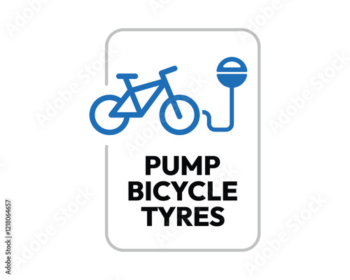 Pump Bicycle Tyres - High-Quality Vector Art Indicating Bicycle Pump Station Availability