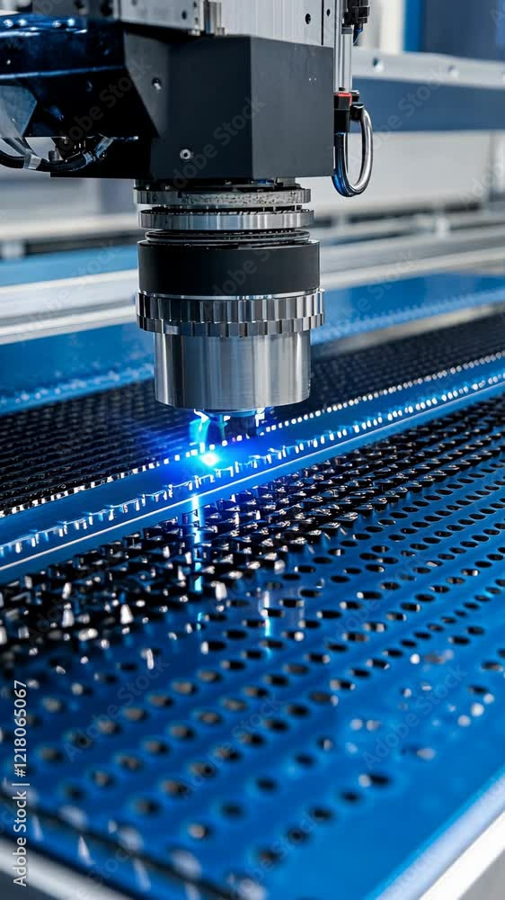 Advanced laser cutting process in a modern manufacturing facility utilizing high precision technology Advanced laser cutting process in a modern manufacturing facility utilizing high precision technology