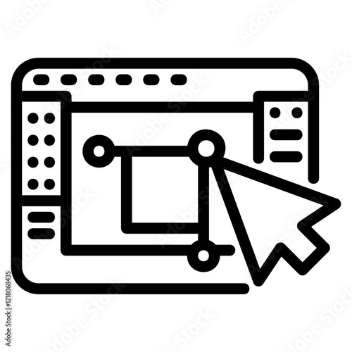 Graphic design glyph icon